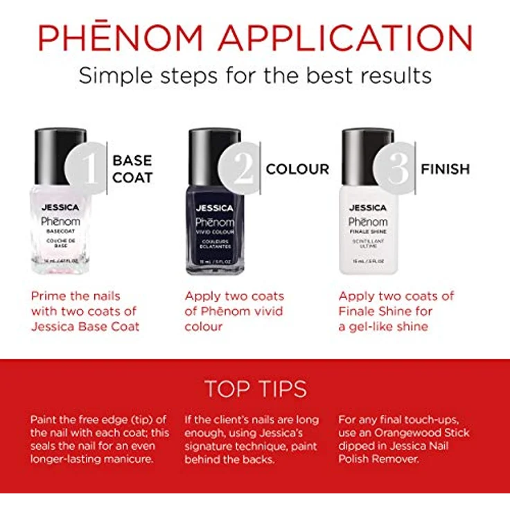 Jessica Phenom Colour Spellbound Nagellack, 15 ml - Vivid Colour Farblack – Bild 4