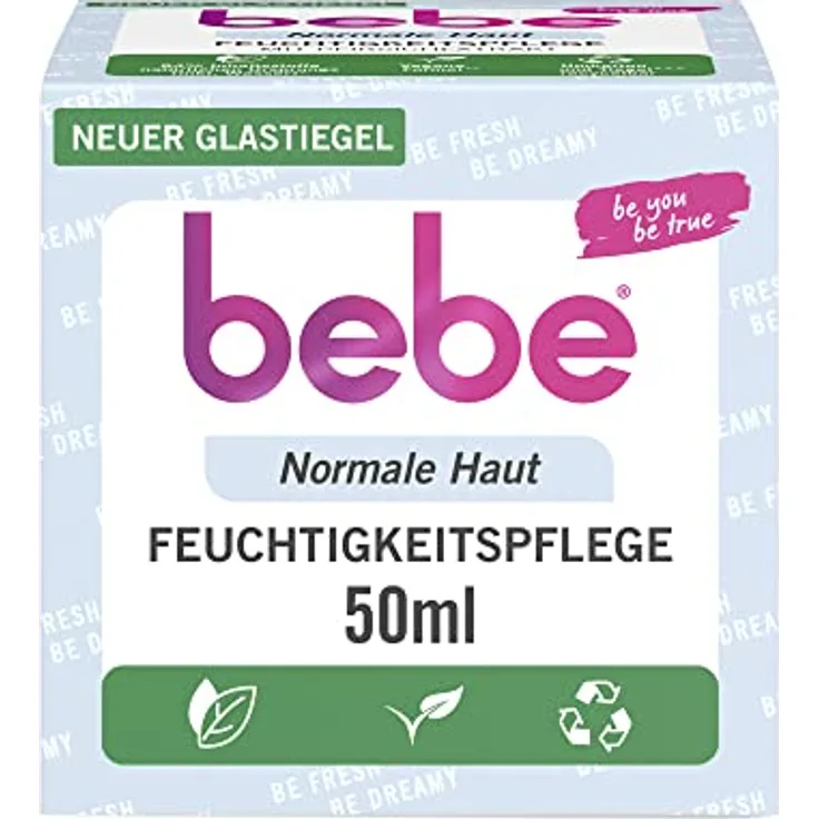bebe Softe Feuchtigkeitspflege (50ml), spendet 24h Feuchtigkeit für normale Haut mit Pfirsichextrakt & Vitamin E