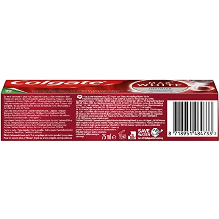 Colgate Zahnpasta Max White Infinite 75ml - langanhaltend weissere Zähne – Bild 4