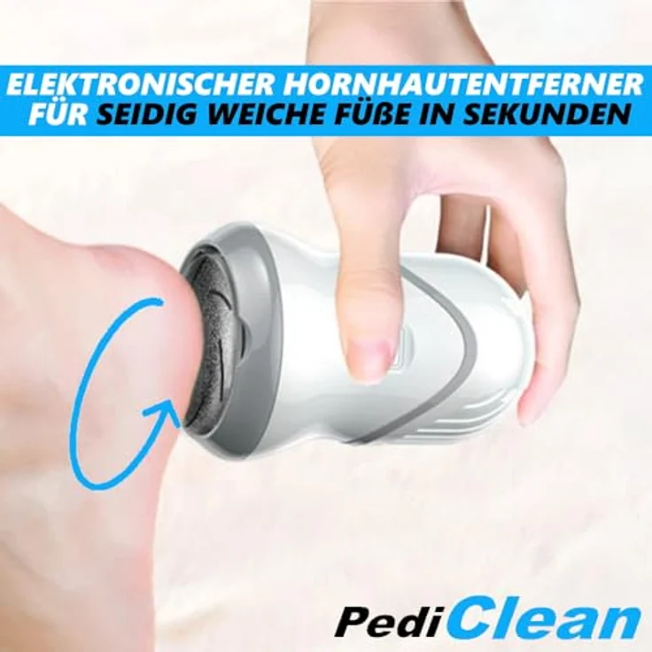 MAVURA Elektrischer Hornhautentferner PediClean mit Vakuum-Saugfunktion, für seidig weiche Füße, elektrisch - Transparent – Bild 2