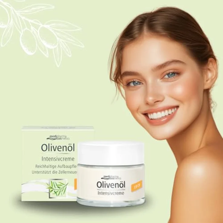 medipharma cosmetics Olivenöl Intensivcreme SPF 20 Hals & Dekolletee 50 ml mit pflegender Wirkung – Bild 2