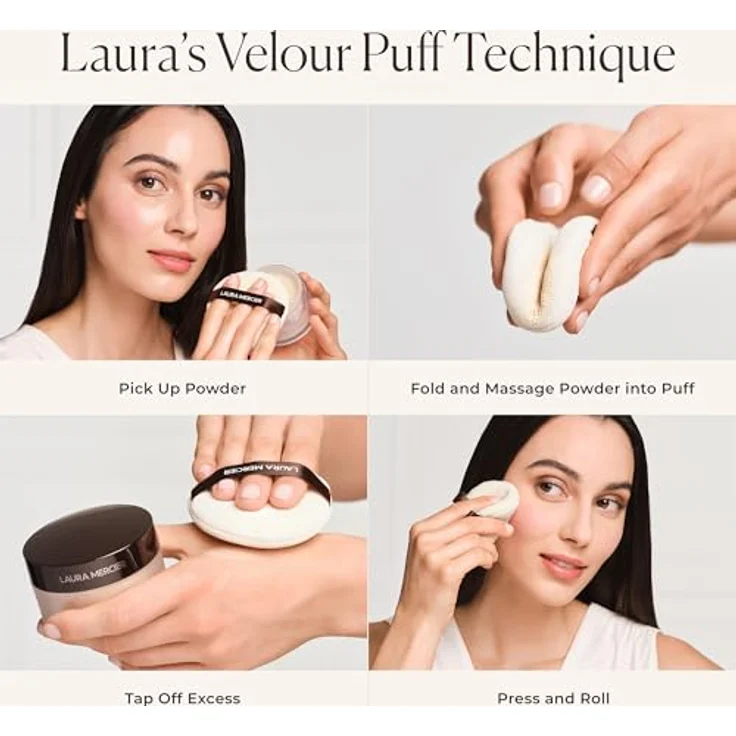 Laura Mercier Velour Puff Medium, Make-up-Zubehör für Damen, 1 ct – Bild 2
