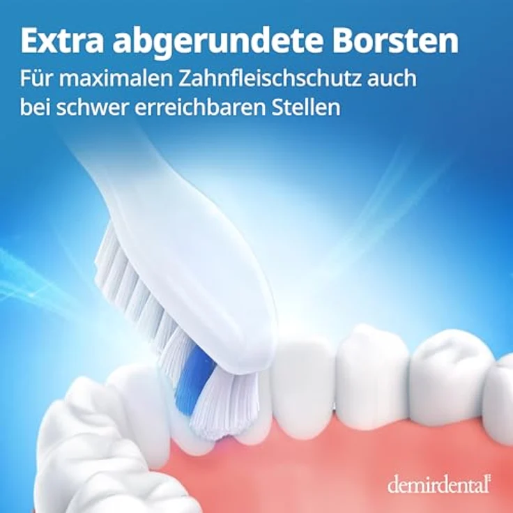 Demirdental 8er-Pack Aufsätze Extra Soft für Philips Sonicare Zahnbürstenaufsatz ProResults, HX6058e Ersatzbürsten designed in Berlin, extra Weiche Borsten  – Bild 5