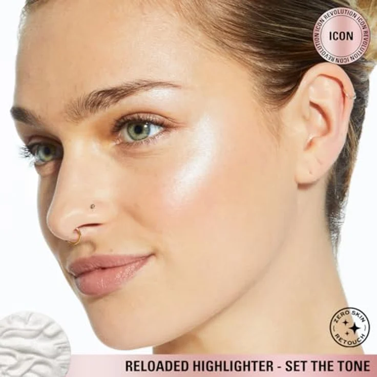 Makeup Revolution London Re-loaded Highlighter mit hohem Pigmentanteil 10 g Farbton Set The Tone – Bild 5
