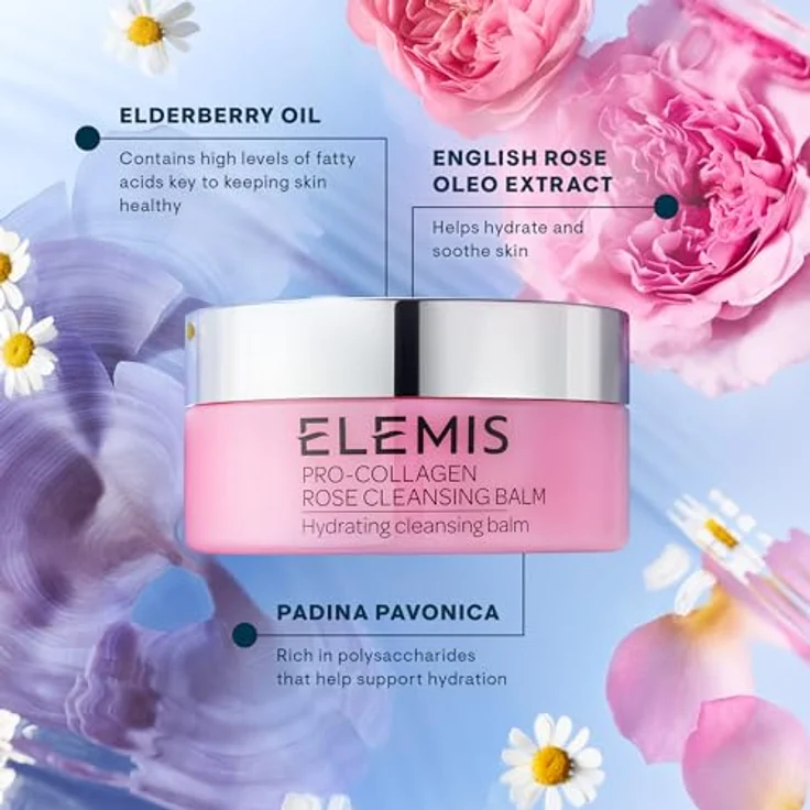 Elemis Pro-Collagen Rose Cleansing Balm, 3in1 Melting Facial Cleanser, Deep Face Wash, 100 ml, infused with Essential Oils – Bild 5