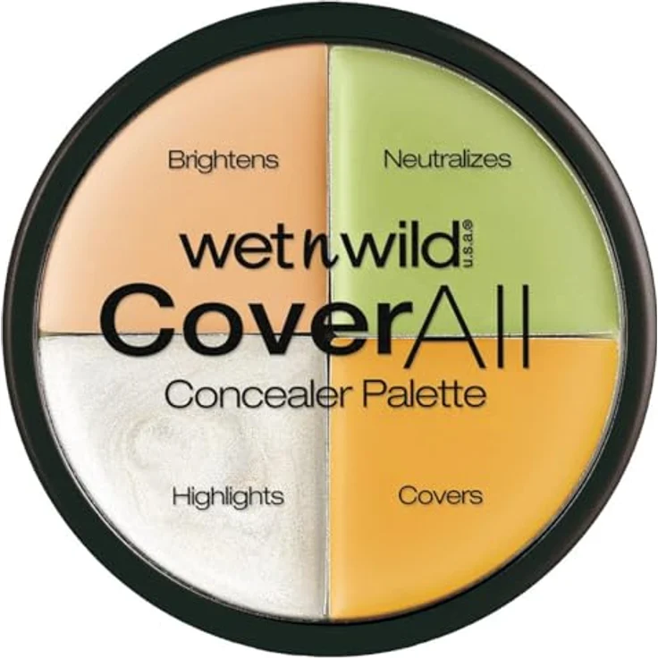 Wet n Wild Cover All Concealer Palette, hochpigmentierte Concealer für verschiedene Hautmakel, 6.5 g – Bild 1