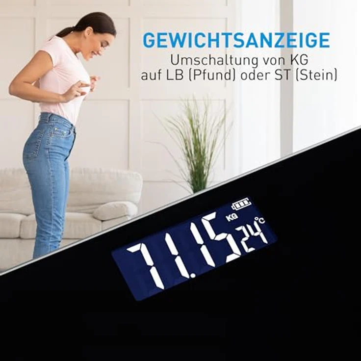 Grundig Personenwaage digital, schwarz – Bild 8