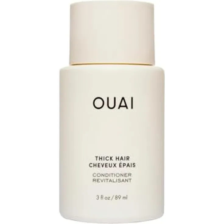 OUAI Thick Hair Conditioner, Reisegröße 89 ml, für trockenes, frizziges dickes Haar mit Keratin, Eibischwurzel, Sheabutter & Avocadoöl, paraben-, phthalat- & sulfatfrei