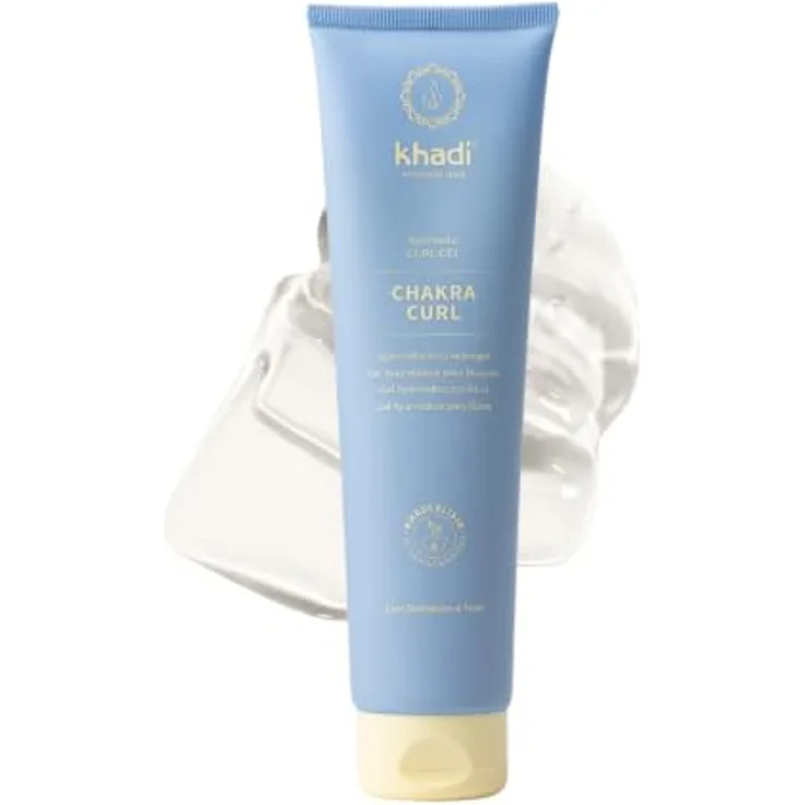 Khadi Ayurvedisches Lockengel 150 ml, ChakraCurl Gel für Locken & Wellen mit starkem Halt, langanhaltender Definition & Frizz Kontrolle, bis zu 20% Kräuterelixier