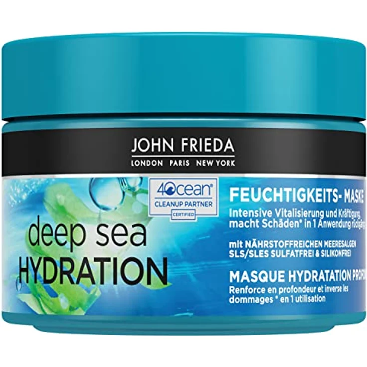 John Frieda Deep Sea Hydration Feuchtigkeits-Maske - Inhalt: 250 ml - Haarkur - Intensive Vitalisierung und Kräftigung – Bild 1