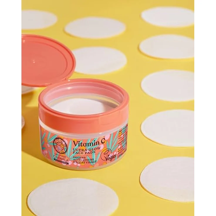 Natura Siberica Ultra Glow Face Pads, Gesichtsreinigung mit Oblepikha, 20 St., 35g, vegan – Bild 2
