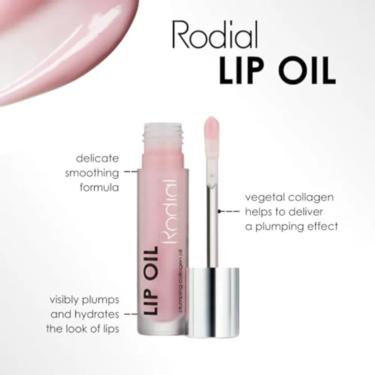 Rodial Lip Oil Lippenöl mit Kollagen, Soft Pink, 4 ml - intensive Feuchtigkeit und glättendes Finish für pralle Lippen – Bild 3