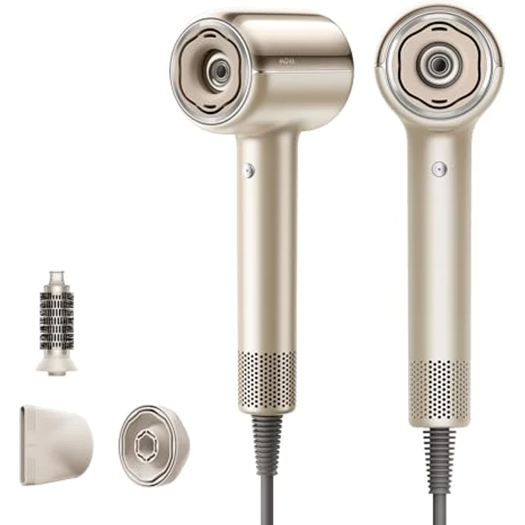 MOVA Shine 20 Haartrockner mit Diffusor, Hochgeschwindigkeitsmotor, Plasma-Haarpflege und NTC-Überwachung, Gold – Bild 1