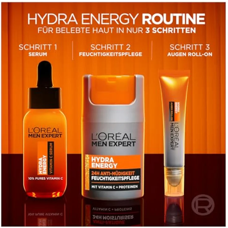 L'Oréal Men Expert Hydra Energy Anti-Müdigkeits Augen Roll-On Augengel 10 ml – Bild 6