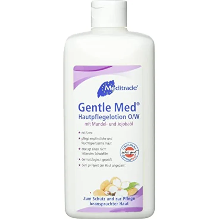 Meditrade 00990D Gentle Med Hautpflegelotion, 500 mL Flasche - Leichter Duft, dermatologisch getestet, PEG-frei [ohne Farbe] – Bild 1