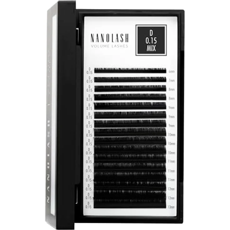 Nanolash Volume Lashes Künstliche Wimpern 0.15 D 6-13mm 1 St. - Dramatischer Blick, sofort längere und voluminösere Wimpern - Schwarz – Bild 1