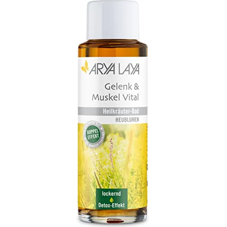 Arya Laya Heilkräuter-Bad Gelenk & Muskel Vital, 200 ml: Detox-Badezusatz mit Heublumen-Extrakt, stoffwechselanregend, vegan, für wohltuende Erholung nach körperlicher Anstrengung – Bild 1