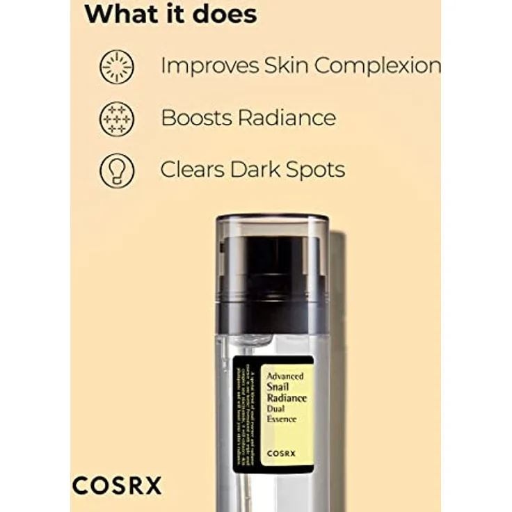 COSRX Niacinamide 5% + Snail Mucin 74% Dual Essence, Hydrating & Brightening, Korean Skincare, 2.70 fl.oz / 80ml – Bild 4