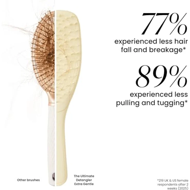 Tangle Teezer Ultimate Detangler Haarbürste, für nasses & trockenes Haar, sanftes Entwirren mit weit abstehenden Borsten – Chamille – Bild 5