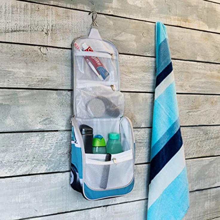 Kulturbeutel Bad-Hänge-Reise-Wasch-Tasche zum Aufhängen (Unisex, Premium Qualität/Blau) – Bild 2