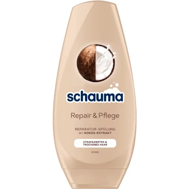 Schauma Spülung Repair & Pflege (250 ml), Haarspülung mit Kokos-Extrakt pflegt trockenes Haar, Reparatur-Spülung für bis zu 3 x bessere Kämmbarkeit