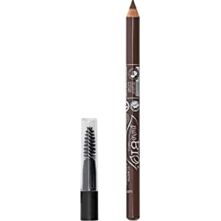 puroBIO Cosmetics Eye & Eyebrow Universalstift für Augen und Augenbrauen, Farbton 48 Coal, 1.3 g, vegan, natürliche Wirkung, formt und füllt Augenbrauen