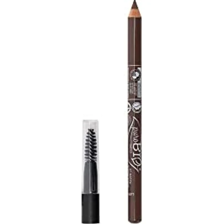 puroBIO Cosmetics Eye & Eyebrow Universalstift für Augen und Augenbrauen, Farbton 48 Coal, 1.3 g, vegan, natürliche Wirkung, formt und füllt Augenbrauen – Bild 1