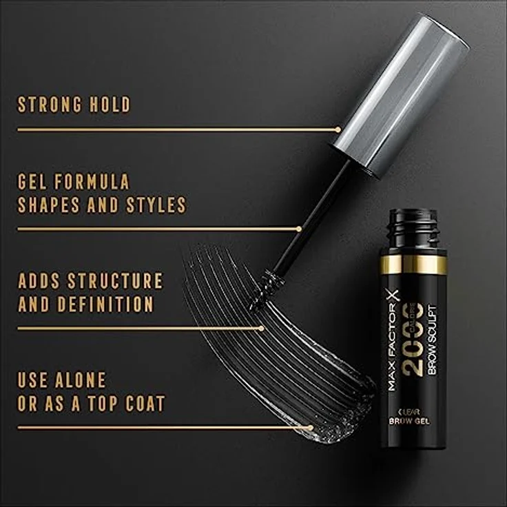 Max Factor 2000 Calorie Brow Sculpt Augenbrauen-Gel, Farbton 001 Darkblonde, 4,5 ml, langanhaltende Fixierung und natürliches Finish – Bild 8