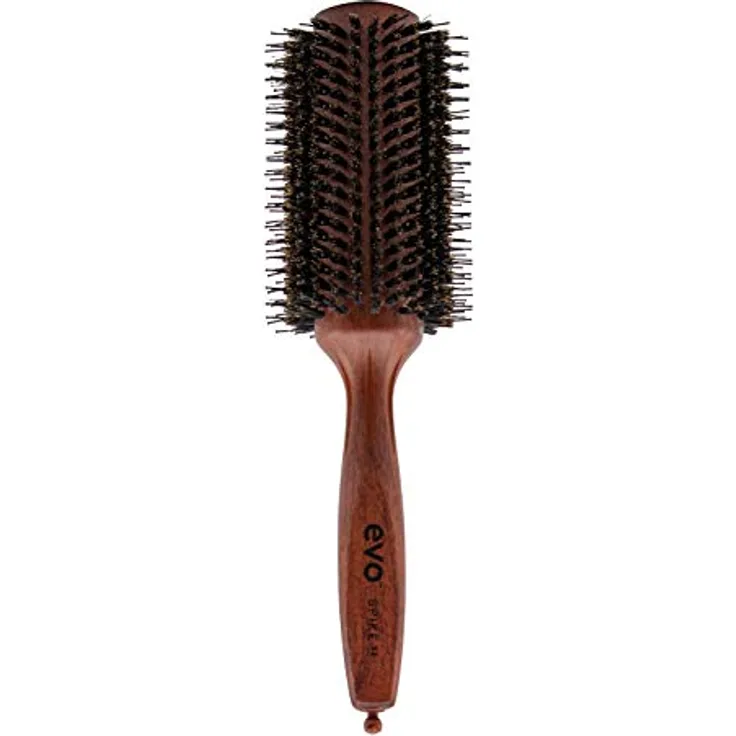 Evo spike nylon pin bristle radial brush 38mm I Stylingbürste mit Wildschweinborsten für schnelles und einfaches föhnen I Haarbürste Frauen, Damen und Herren I aus zertifiziertem Holz hergestellt