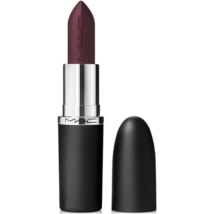 MAC Cosmetics MACximal Silky Matte Lipstick, mattierender Lippenstift mit hoher Pigmentierung, Farbton Smoked Purple, 3,5 g