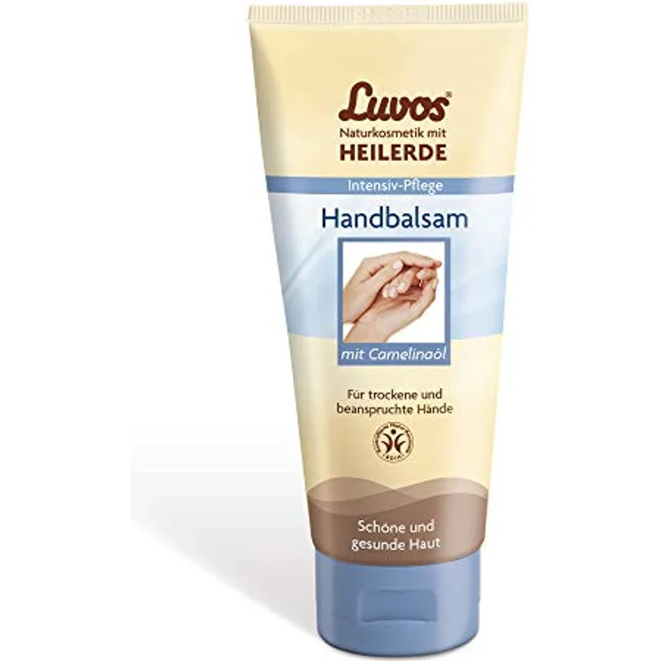 Luvos Intensiv-Pflege Handbalsam mit Camelinaöl 50 ml reichhaltige Komposition aus ultrafeiner Heilerde intensivpflegendem Marulaöl und einer hochwertigen Pflanzenmilch