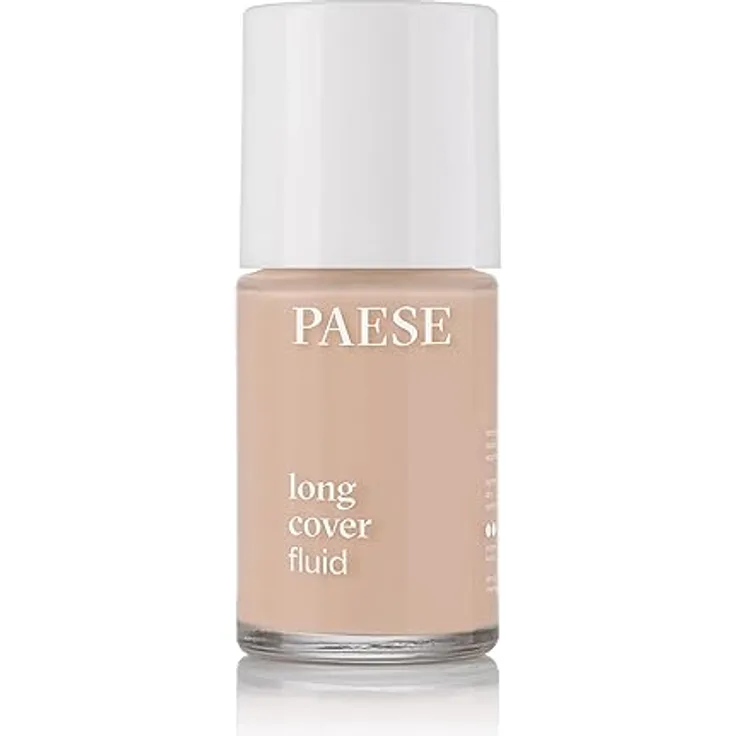 Paese Cosmetics Natural Long Cover Fluid Foundation, 30ml - Long Cover für trockene und normale Haut, mit Sheabutter und Pro-Vitamin B5