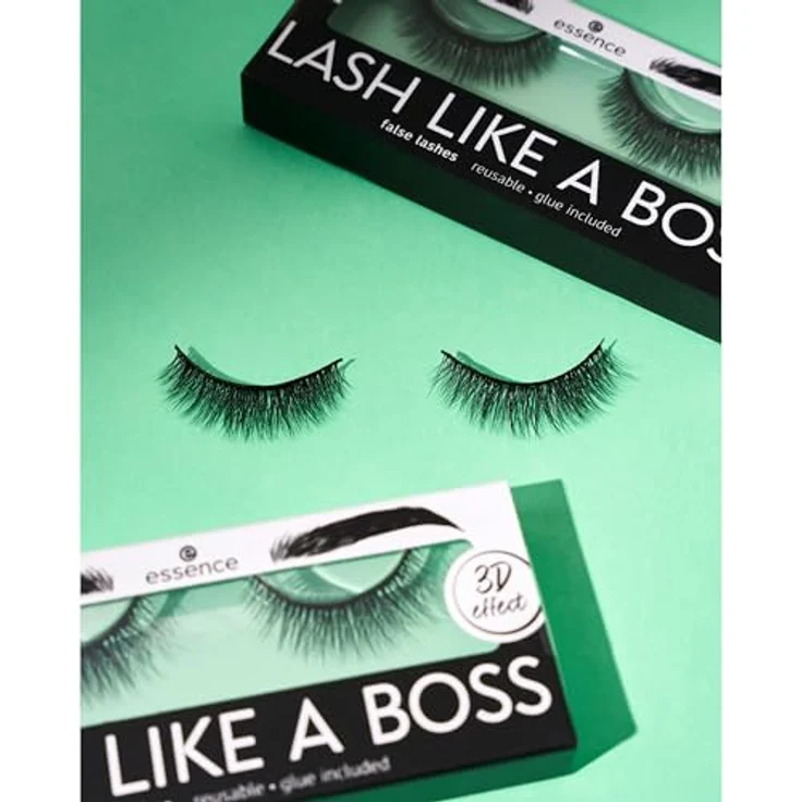 essence LASH LIKE A BOSS false lashes, künstliche Wimpern, Nr. 04, Schwarz, langanhaltend, volumengebend, vegan, ohne Mikroplastikpartikel, Nanopartikel frei, ohne Parfüm, 1er Pack (1pair) – Bild 5