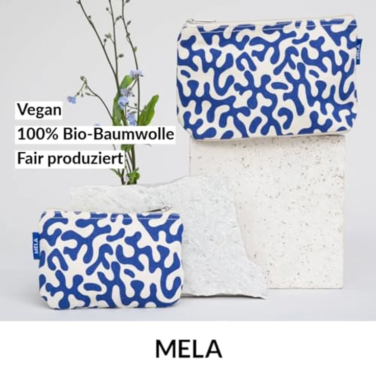 MELA Große Kosmetiktasche, Zwei Unterteilungen im Hauptfach aus Bio-Baumwoll-Canvas, strapazierfähig – Bild 3