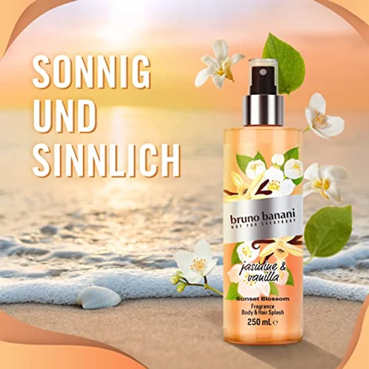 bruno banani Sunset Blossom Body Splash, lebhaft sommerliches Körperspray für Damen, 250ml – Bild 2