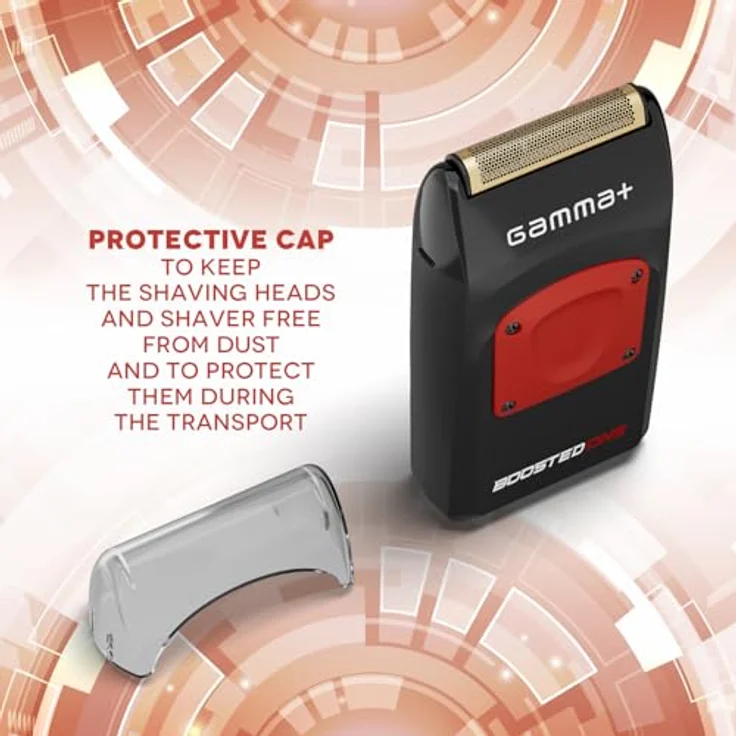 Gamma Piu Boosted One, Elektrorasierer mit Gold-Titan Single-Foil, 0 mm Schnittlänge, 9000 U/min, wasserfest, hypoallergen – Bild 5