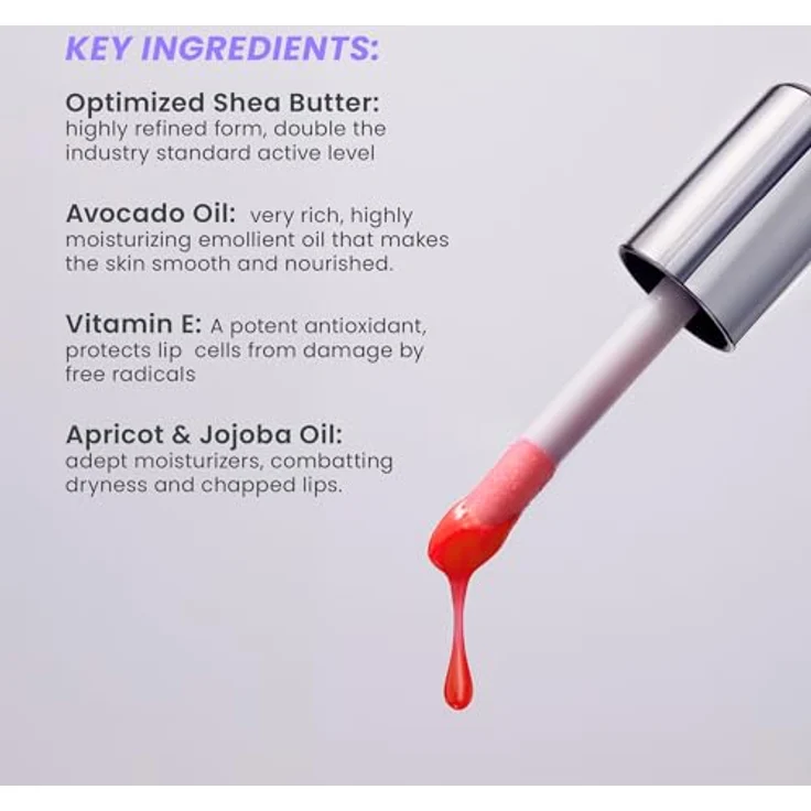 Wonderskin Lip Rehab Serum Oil - Flirt - Intensiv feuchtigkeitsspendendes Lippenöl mit nicht klebendendem Glanz, 3.57 ml – Bild 5