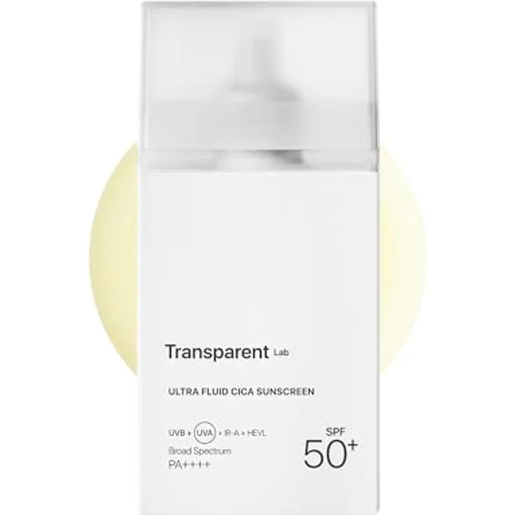 Transparent Lab ULTRA FLUID CICA SUNSCREEN, Tagescreme mit UVA/UVB Filter, beruhigend und matt, für sensible Haut, vegan und ölfrei, 100ml – Bild 1