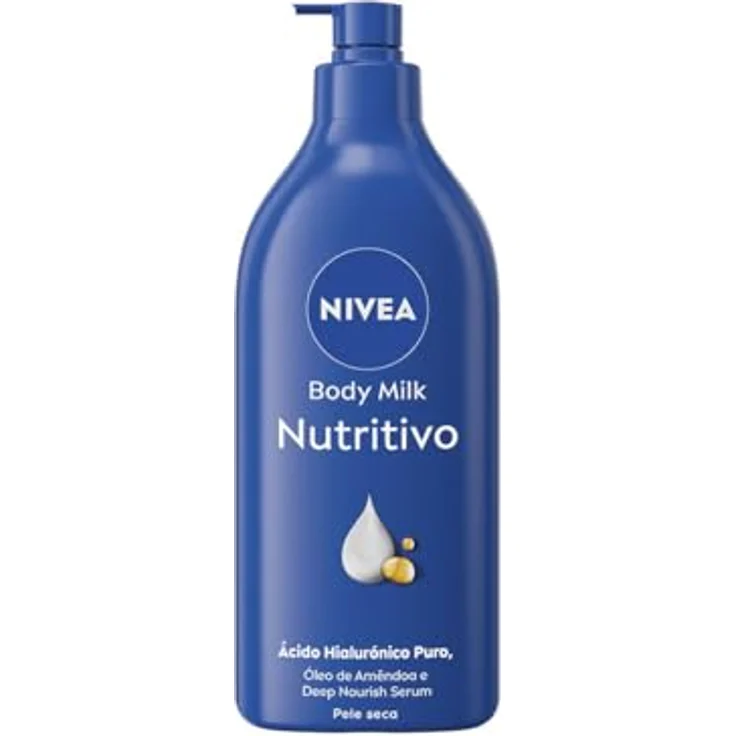 NIVEA Body Milk Nutritive (1 x 625 ml), Körpermilch spendet 72 h Feuchtigkeit, mit Mandelöl und Hyaluronsäure, für trockene Haut