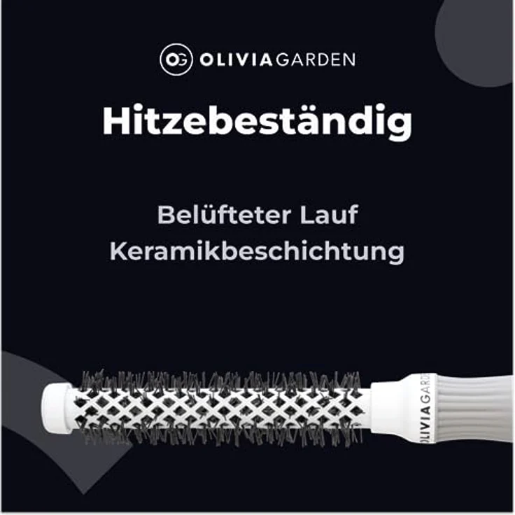 Olivia Garden - Expert Blowout Shine Haarbürste, Weiß und Grau, 20 – Bild 5