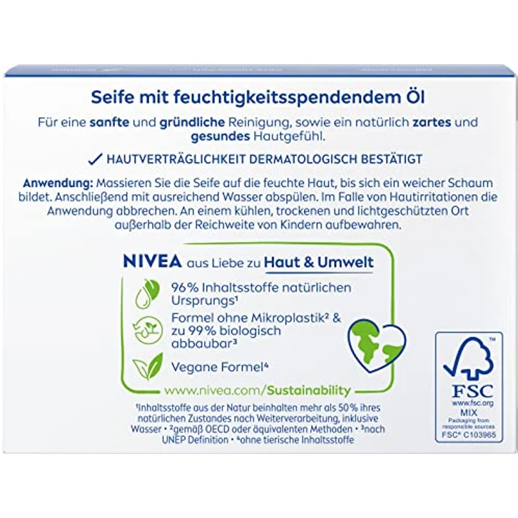 Nivea Men NIVEA Creme Soft Pflegeseife mit Mandel-Öl, 100 g, feuchtigkeitsspendende Handseife – Bild 3