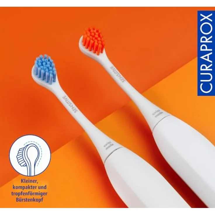 Curaprox Hydrosonic Sensitive Ersatzkopf, 2er Pack, mit sehr weichen Borsten für sanfte Zahnreinigung – Bild 7