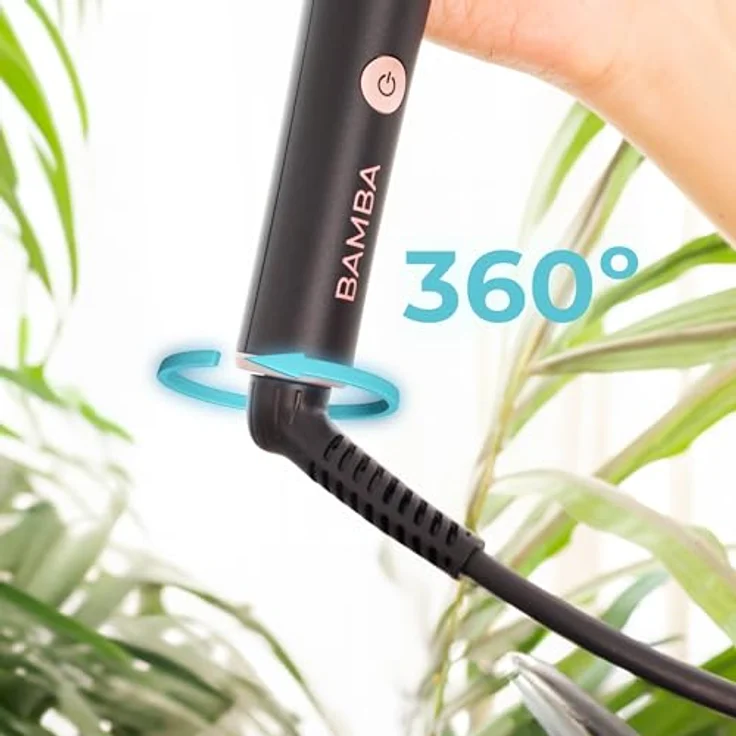 Cecotec SurfCare TwistWaves, Handbetriebener Lockenstab mit 25 mm Durchmesser, 90-Grad-Bogen, 43W, inklusive thermischem Handschuh, Tasche und 2 Clips – Bild 4