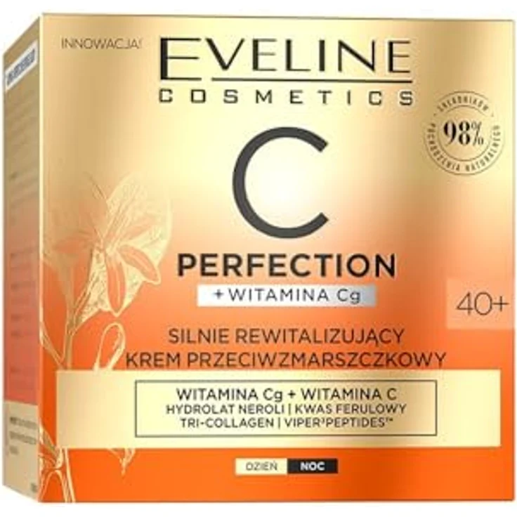 Eveline Cosmetics C-Perfection Intensive Anti-Aging Creme 40+ mit Ferulasäure, Vitamin C und Tri-Kollagen, 50 ml, für Tag- und Nachtgebrauch – Bild 5