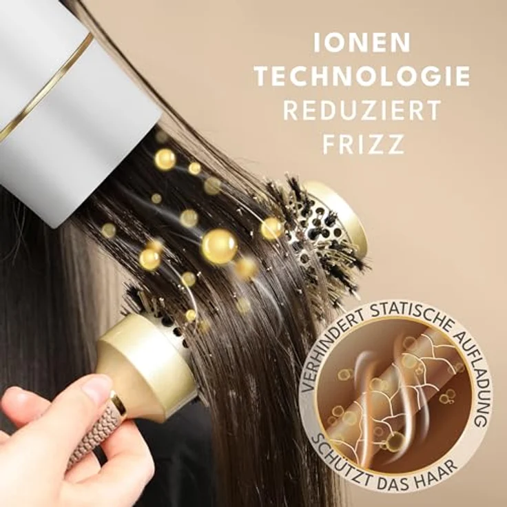 LEBENLANG Föhn Haartrockner Ionen 2100W, klappbar und leicht mit Anti-Spliss & Kaltluftmodus, inkl. Reisebeutel - schwarz – Bild 2