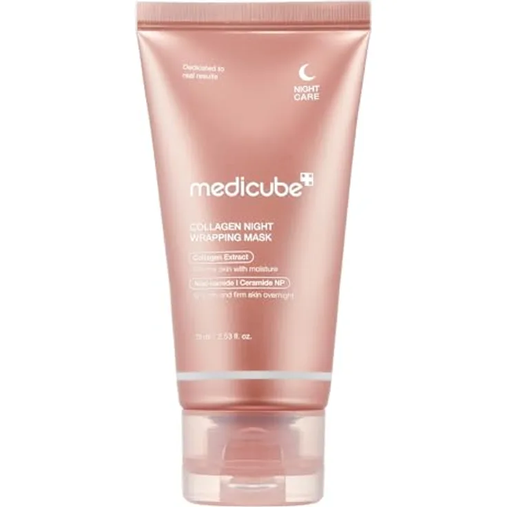 medicube COLLAGEN NIGHT WRAPPING MASK, Peel-off-Nachtmaske mit straffendem Kollagen und feuchtigkeitsspendender Wirkung