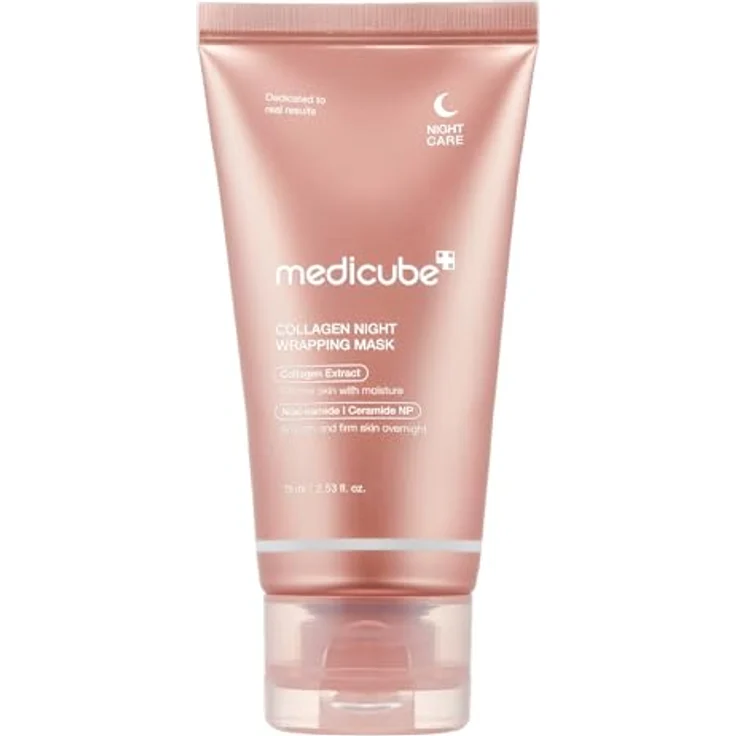 medicube COLLAGEN NIGHT WRAPPING MASK, Peel-off-Nachtmaske mit straffendem Kollagen und feuchtigkeitsspendender Wirkung