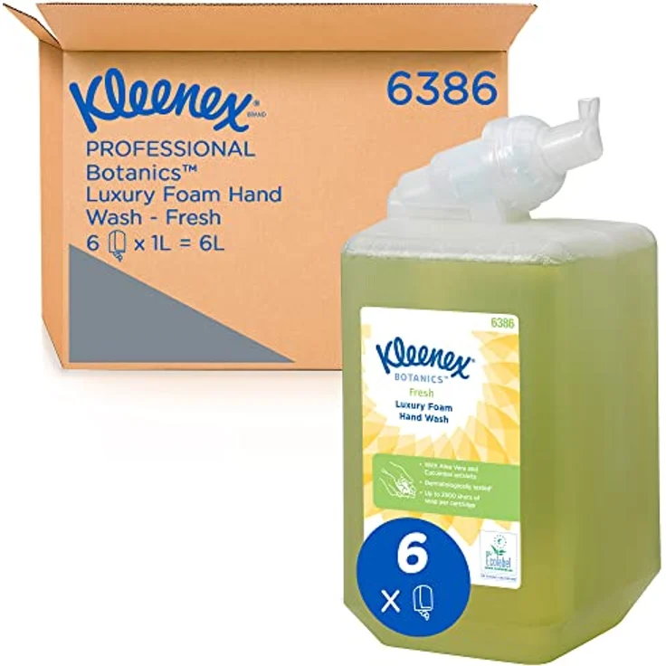 Kleenex Handseife, Schaumseife FRESH, feuchtigkeitsspendend und hautfreundlich, 1000 ml – Bild 1