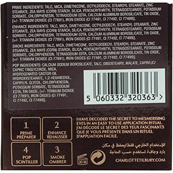 Charlotte Tilbury Luxury Palette, Lidschattenpalette Farbton The Golden Goddess, 5.2 g, mit schimmernd mattem Effekt für vielfältige Make-up-Looks – Bild 2