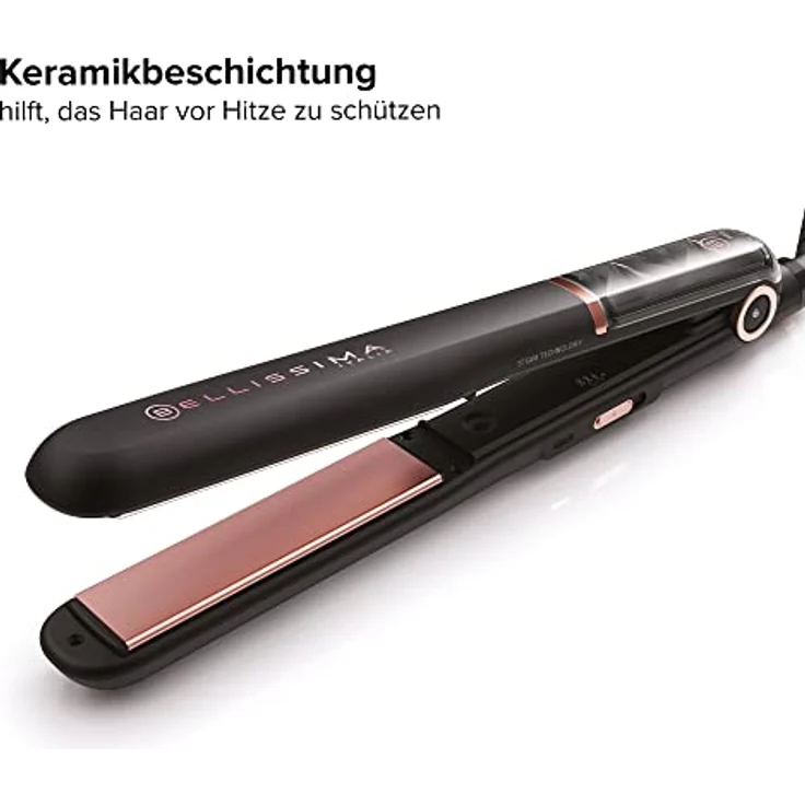 Imetec Bellissima My Pro Steam, das Dampfglätteisen der Stars, glattes Haar, Keramikbeschichtung, Temperaturregelung auf 170°C - 200°C - 230°C, Schnellheizfunktion für seidig glattes Haar – Bild 5